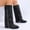 Black, variant on BLTIBY Fold Over Shark Boots for Women Snip Toe Chunk Heeled Buckle Boot Pull On Classic Fashion Side Zip Booties Black 38