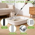 thumbnail image 5 of Extendable Metal Cat Litter Scoop, Long Handle Stainless Steel Litter Sifter, Adjustable 21-39 inch Cat Poop Scooper for Kitty Litter Boxes, Chicken Coop, Sand, 5 of 7