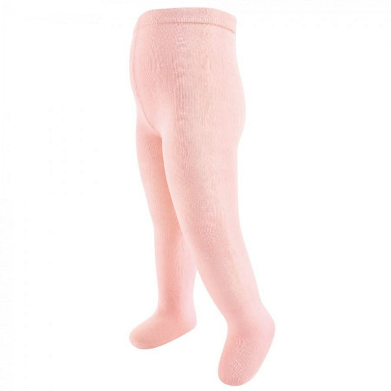 Touched by Nature Toddler and Kids Girl Organic Cotton Tights, Coral  Charcoal, 4-6 Years 