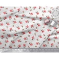 thumbnail image 3 of Soimoi Modal Satin Fabric Leaves & Rose Floral Print Fabric by Yard 42 Inch Wide, 3 of 3