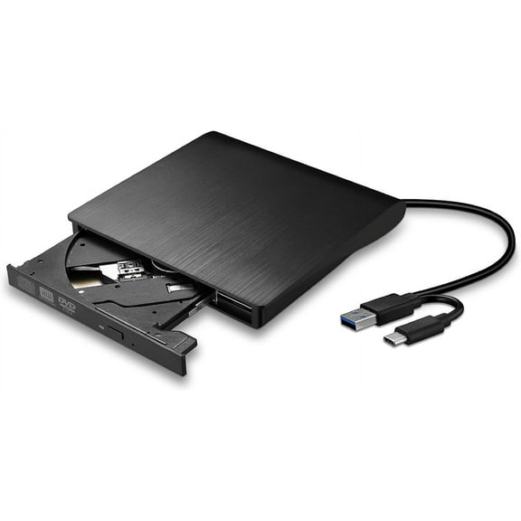 External DVD drive, compatible with laptops, USB 3.0 and Type-C portable players
