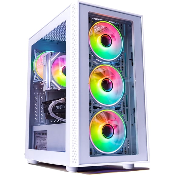 Novatech Phantom 2.0 Prebuilt Gaming PC Desktop Computer - RX580 8GB - Intel i7 Xeon 3.5GHz - 16GB RAM - 512GB M.2 SSD WiFi/BT, Win 11 - Gaming Computer Tower - Pre Built PC Gaming - 1 Year Warranty