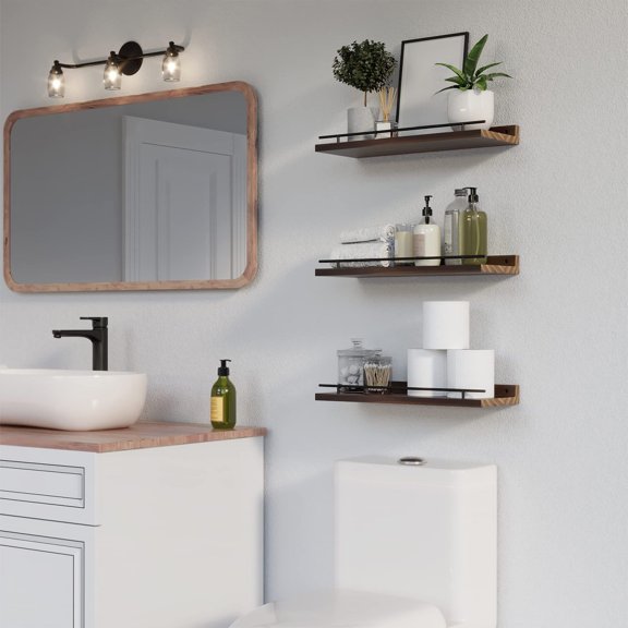 YIMWNYI Wall Shelf Floating Rack, Bathroom Kitchen Storage Organizer, Multifunctional Bookshelf, Modular Design for Home Decoration, Durable Wall Hanging Unit, Space-Saving Display Solution