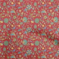 thumbnail image 1 of oneOone Polyester Spandex Red Fabric Floral Quilting Supplies Print Sewing Fabric By The Yard 56 Inch Wide, 1 of 5