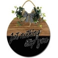 thumbnail image 1 of Eveokoki 12" Let Nothing Stop You Sign for Front Door Outside Funny Porch Signs Outdoor,Funny Wreaths Decorations Rustic Farmhouse Wall Art Decor, 1 of 5