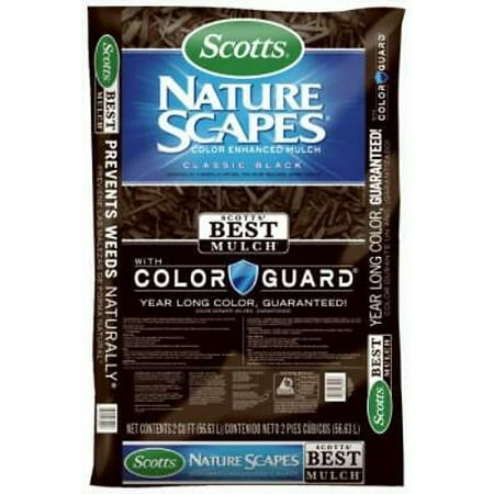- 2PK Nature Scapes 2 CUFT Color Enhanced Classic Black Mulch