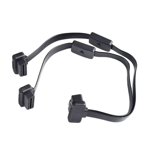 Riwesomey Universal Car 16pin OBDII Cable adaptador Interruptores individuales Diagnóstico del vehículo Divisor Cable Convertidor Herramienta de Vehículos, repuestos y accesorios Mis Riwesomey VI021701-00B