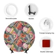 thumbnail image 4 of Honeii Tropical Fruit Print Elegant Bone China Decorative Plate, Porcelain Plate,Art Crafts,Ceramic Ornaments for Home Office Wall Decor-7in, 4 of 6