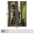 thumbnail image 4 of COMIO  Soft Cozy Throw Blanket for Couch, Brown Bear Woods, 4 of 6