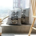 thumbnail image 6 of LALILO Throw Pillow Covers Art Bean Best Black Brown Coffee Quote Cushion Cover 18" x 18", 2 Pack, 6 of 6