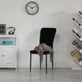 thumbnail image 3 of Fabulaxe Chaise de Salle à Manger Moderne Capitonnée, Velours Noir (Ensemble de 1), 3 of 8
