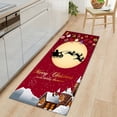 thumbnail image 2 of Christmas Area Rugs Flannel Runner Rug Washable Non Slip Christmas Santa Reindeer Snowflake Floor Runner Area Rug Doormats Living Room Bedroom (15.75"*23.62"), 2 of 2