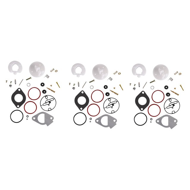3X Lawn Mower Carburetor Repair Kit Carb Rebuild Set for Briggs-Stratton 11HP-19HP Master Overhaul for Nikki Carbs