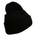 thumbnail image 4 of Trinidad Flag Embroidered Long Knitted Beanie - Navy OSFM, 4 of 5
