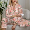 thumbnail image 6 of Sikiie Swan And Flowers3 Women's Long-Sleeve Shirt and Full-Length Bottom Pajama Set (s-xxl)-X-Large, 6 of 7