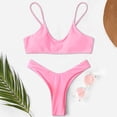 thumbnail image 2 of Babysbule Womens Swimsuits Women's Sexy High Breast Contrast Gradient Split Bikini Set One Piece Swimsuit, 2 of 4