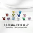 thumbnail image 6 of Bestyle Pink Tourmaline Crystal Butterfly Earring Studs Cute Shiny Sterling Silver Birthstone Earrings for Granddaughter Niece Sister - October, 6 of 9