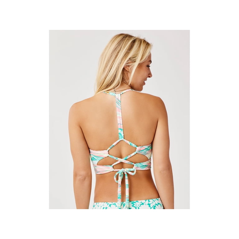 Carve Designs Women's Dahlia Bikini Top – Halter Style With Adjustable Criss Cross Back & Removable Pads