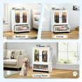 thumbnail image 5 of TC-HOMENY Wooden Dog Wardrobe with Acrylic Door, Wheels, Drawers and Hangers for Dog Clothes, Large Pet Closet Storage Cabinet for Living Room Bedroom dormitory, 5 of 8