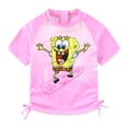 thumbnail image 2 of SpongeBob SquarePants UPF 50+ Rash Guard Shirt and Bikini Bottom Two Piece Swimsuit Set (Girls), Sizes 3T-8, 2 of 7