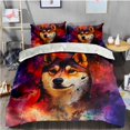 thumbnail image 2 of 3 Pieces Duvet Cover Set Shiba Inu Dog 3D Print Bedding 1 Duvet Cover 2 Pillowcases Natural Animals Comforter Sets Soft Breathable for Boys Girls Children Sd4Ee4, 2 of 5