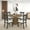 Driftwood Table Set, variant on Roundhill Furniture Delta 5-Piece Round Dining Set, Pedestal Dining Table with 4 Cross-back Chairs, Ebony