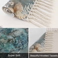 thumbnail image 6 of Blue Turtle Coastal Bathroom Rug 2'x3', Summer Beach Ocean Starfish Coral Low Profile Front Entryway Rug with Tassels, Woven Cotton Washable Kitchen Mat Carpet for Foyer Bedroom Back Door Decor, 6 of 9
