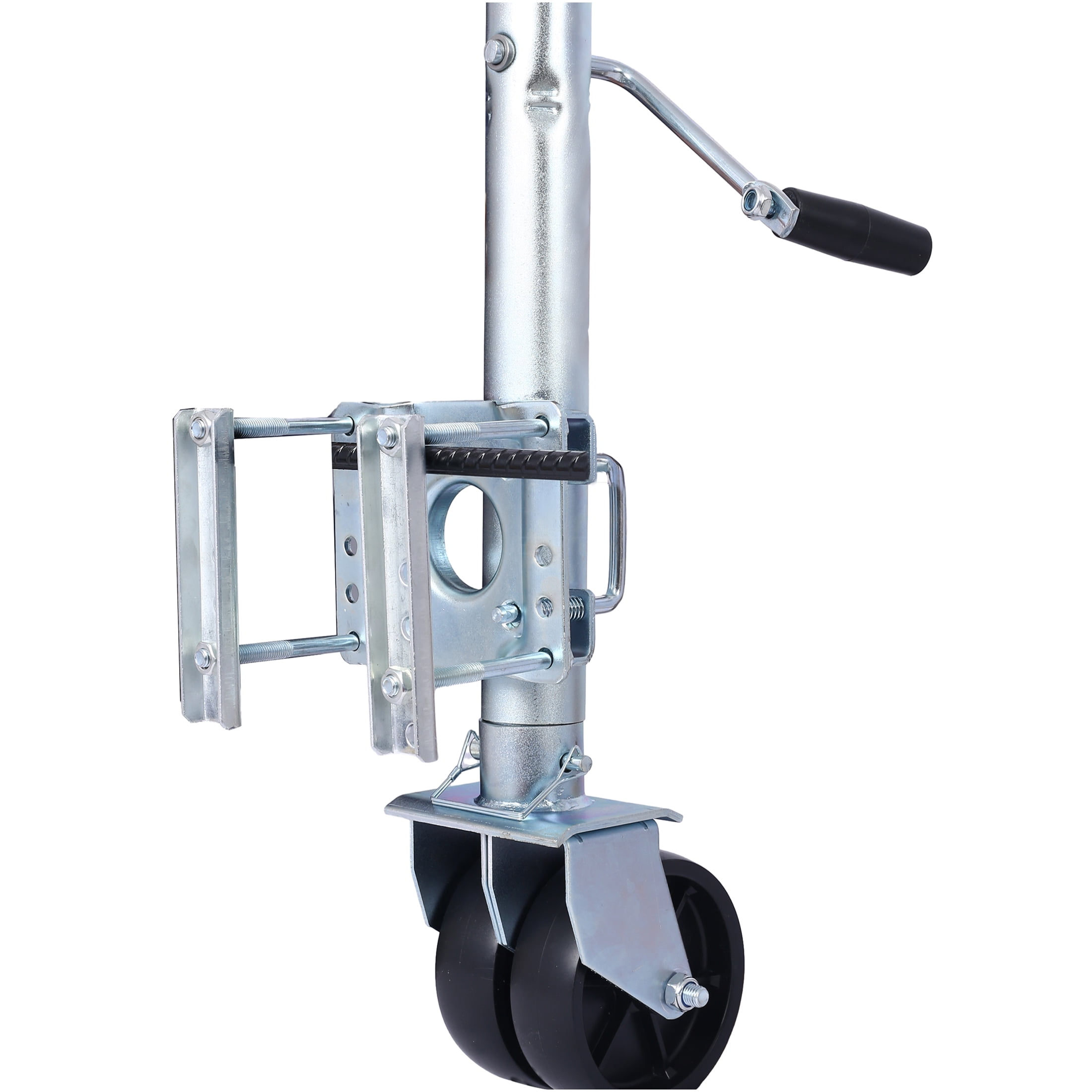 JERFIT 1500 lb Bolt-On Trailer Tongue Jack with Swivel Wheel - 34.5" Heavy Duty Jack Stand for Boat, RV, Horse & Utility Trailers