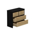 thumbnail image 4 of 4-Drawer Rattan Storage Cabinet for Bedroom, Living Room, Hallway – Easy Assembly, Black, 4 of 8