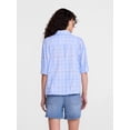 thumbnail image 4 of Scenario Women's Button Front Shirt with Puff Sleeves, Sizes XS-XXXL, 4 of 6