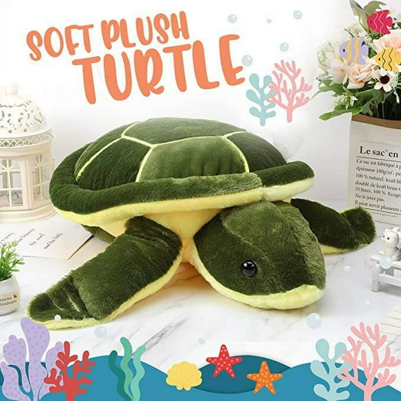 Soft Big Sea Turtle Stuffed Animal, Turtle Plush Pillow for Birthday, Valentine, Christmas, Sea Turtle Toys for Kids, Girlfriend 35cm Best Gift Home Car Decoration
