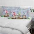 thumbnail image 3 of Easter Bunny Gnomes Pillow Covers, Linen Long Throw Pillow Case, Spring Easter Eggs Floral Blue Wood Holiday Pillow Protector Decorative Cushion Cover for Living Room/Bedroom 12" x 20", 3 of 8