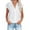 White, variant on LLYwey Women Linen Button Down Shirts, Ladies Cap Sleeve Cotton Linen Tops and Blouses, Casual V Neck Short Sleeve Collared Button-up Shirts Beach Summer Tees, Style-52, Black, XXL