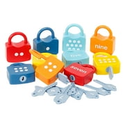 Unlock Learning Letters Numbers With 10 Locks Educational Game Teaching Toys
