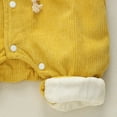 thumbnail image 6 of LYHaoo Toddler Babys Girls Boys Thick Warm Jumpsuit Draw String Pure Color Boys Jumpsuit Romper 6-9 Months Yellow(Toddler), 6 of 6