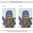 thumbnail image 3 of SKYSONIC Cat Works As Cleaner Double-Sided Printed Garden House Sports Flag-12x18(in)-Polyester Decorative Flags for Courtyard Garden Flowerpot, 3 of 6