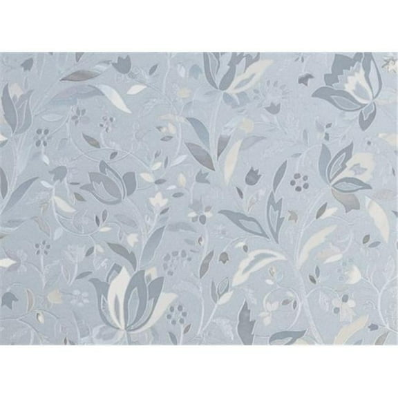 Cut Floral Window Premium Privacy Film Window - 24 in.