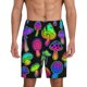 thumbnail image 1 of Balery Bright Mushrooms Pantalones cortos de pijama de punto de algodón para hombre con cinturilla y bolsillos-X-Large, 1 of 6