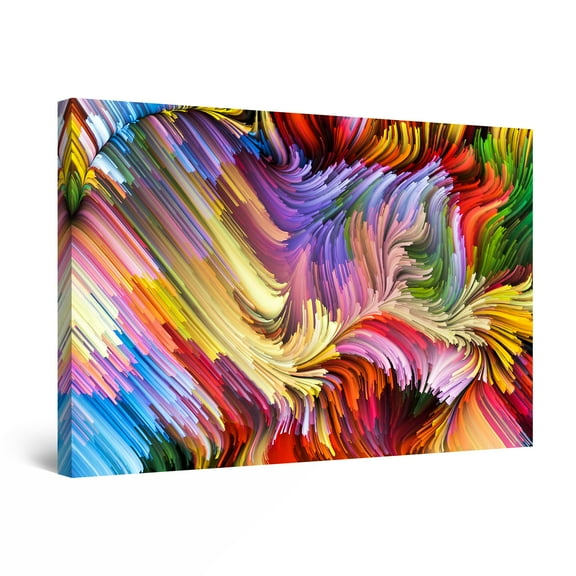 Startonight Canvas Wall Art Abstract - Multicolor Abstract Chaos Painting - Large Artwork Print for Living Room 32" x 48"