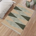 thumbnail image 2 of Casavani - 10'x10' Handblock Printed Green Cotton Dhurrie Moroccan Square Area Rugs for Dining Room, 2 of 7