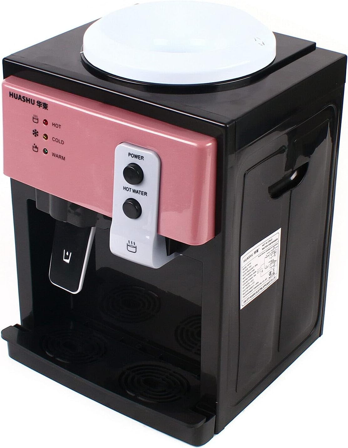 Water Dispenser, Top Loading Countertop Water Coolers,Freestanding Warm&Hot&Cold Water Cooler Dispenser for Home,Kitchen,Office Use