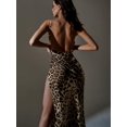 thumbnail image 5 of Vestido largo con estampado de leopardo y abertura alta sin espalda para mujer, vestido sexy de verano con tirantes finos para playa, vestidos elegantes para fiestas en clubes y discotecas, 5 of 5