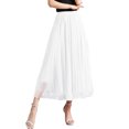 thumbnail image 4 of TAIAOJING Women Tutu Skirt Mid Length Dance Party A-Line High Waisted Tulle Holiday Party Carnival Petticoat Skirt, 4 of 4