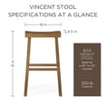 thumbnail image 6 of Open Box Maven Lane Wooden Rustic Aesthetic Bar Stool, Antiqued Brown Finish, 6 of 7