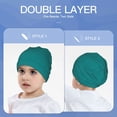 thumbnail image 6 of Xecao Teal Print Beanie Hat Toddler Girls Boys, Baby Hats Winter Warm Knitted Thermal, Kids Winter Caps, 6 of 7
