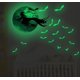 thumbnail image 5 of Pegatinas creativas de pared de murciélago bruja que brillan en la oscuridad de Halloween, pegatinas de pared fluorescentes decorativas para sala de estar y dormitorio, 5 of 5