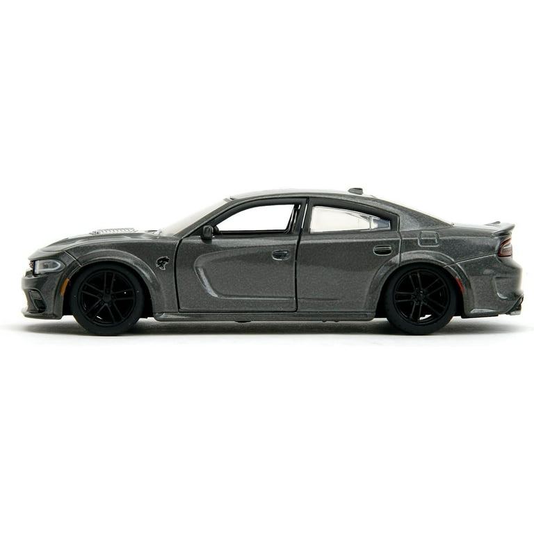 Jada Toys SRT Hellcat Gray Metallic Diecast Model Car with Charger
