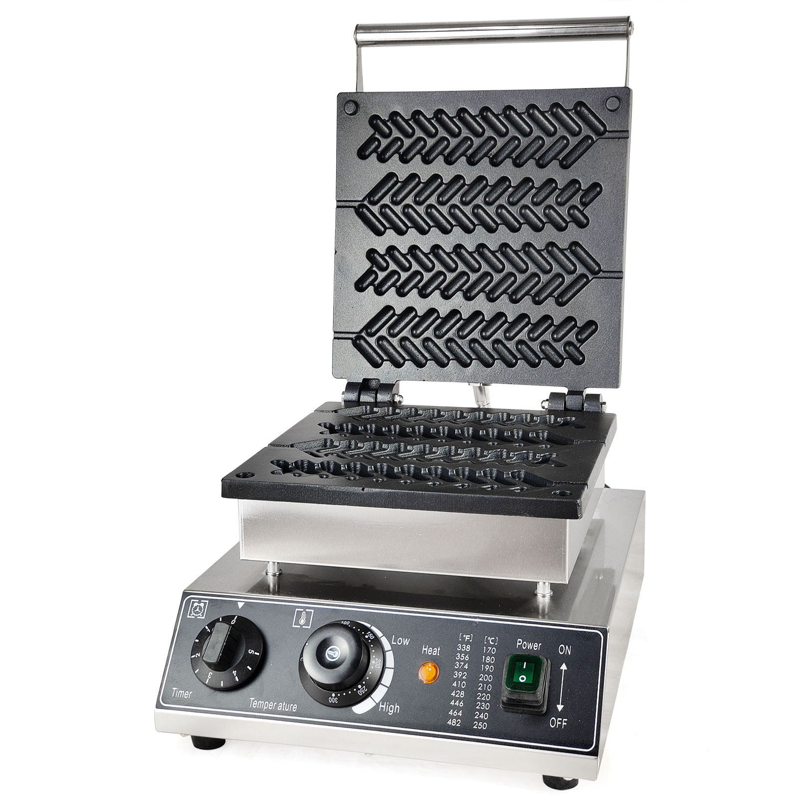 Commercial Electric Wheat Stalk Shape Waffle Maker 1700W Nonstick Waffle Iron Machine