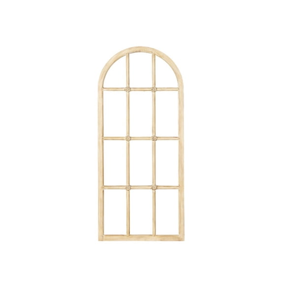 Raz Imports Limoncello 54.25-inch Arched Window Pane Mirror