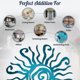 thumbnail image 2 of Wacky Sun Metal Outdoor Wall Decor - 12" Rustproof Wall Sculpture - Great for Garden, Home, Farmhouse, Patio and Bedroom - (12", Teal), 2 of 5